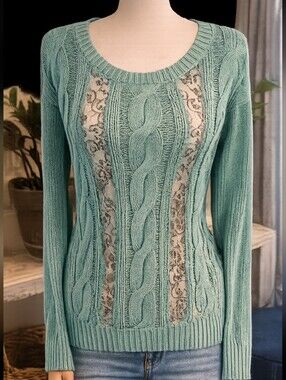 Vanity Sweater Lace Inlay